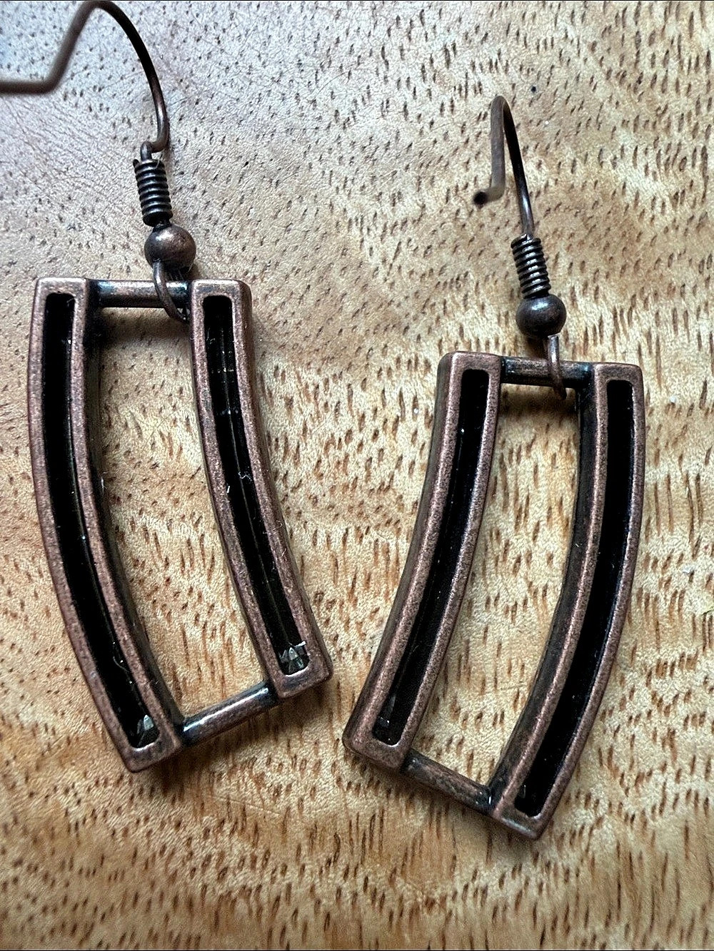Vintage copper dangle earrings